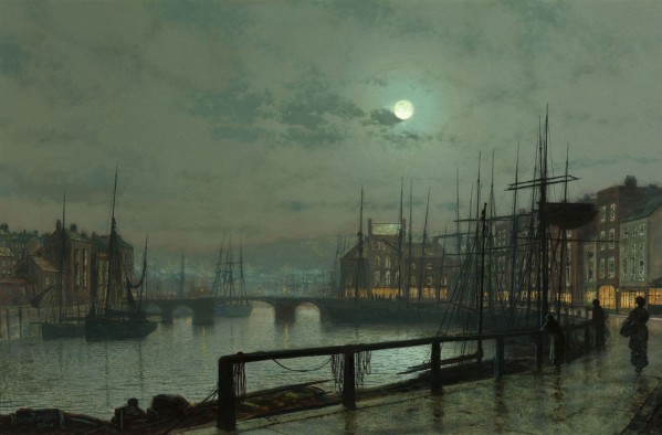 Whitby by moonlight by John Atkinson Grimshaw